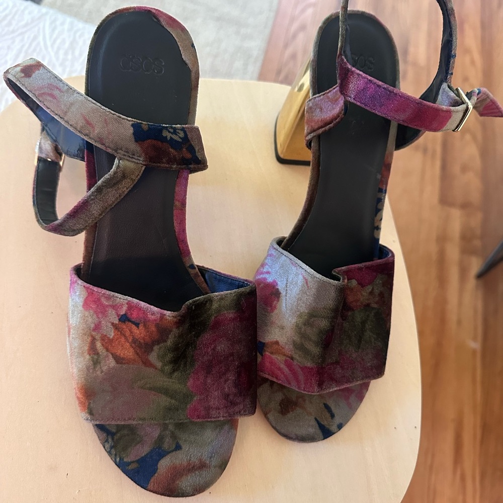ASOS Multicolor floral Velvet Women's Sandals